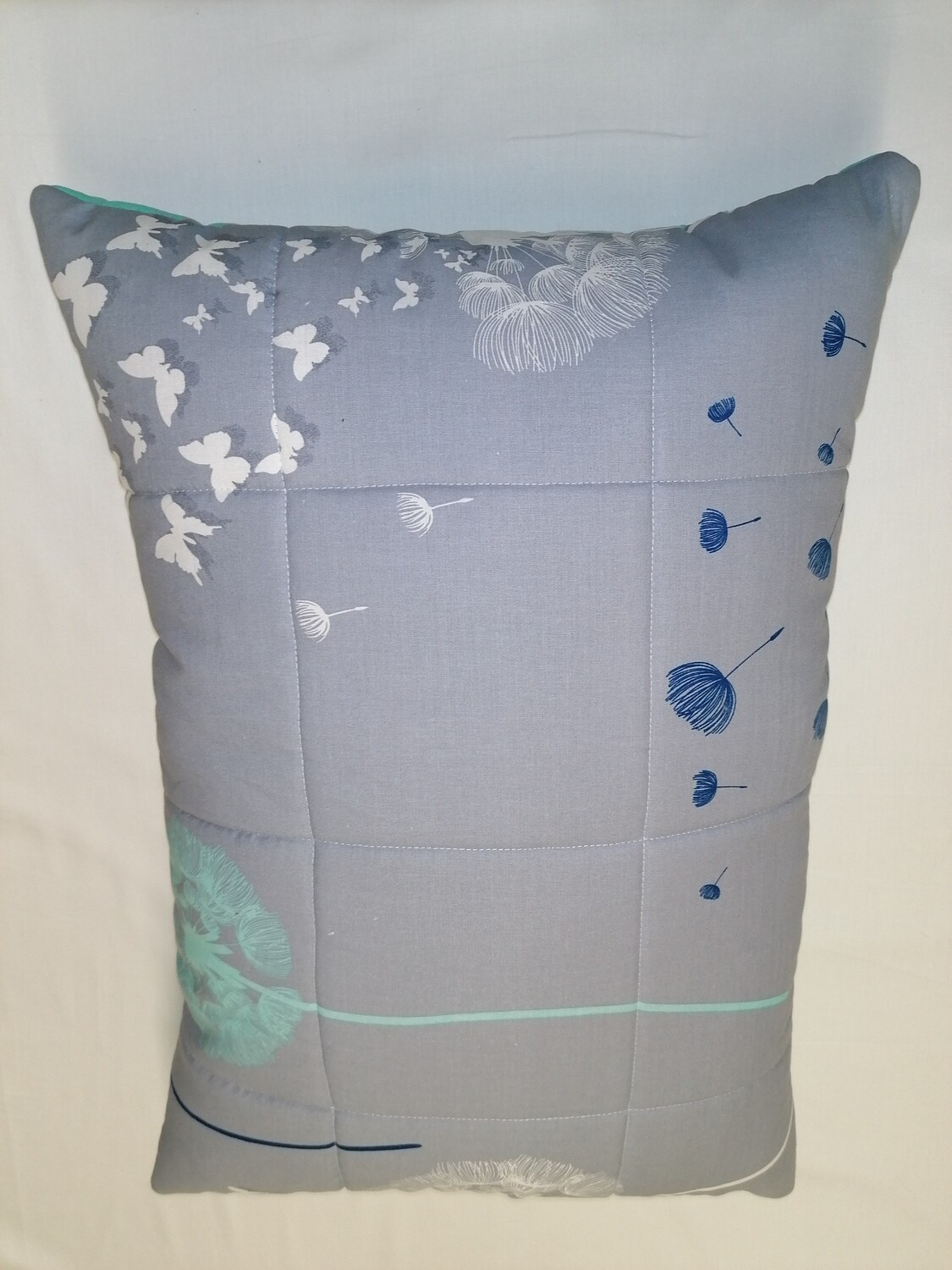 Hand made Merino wool filled pillow, Cotton (145gsm), quilted.