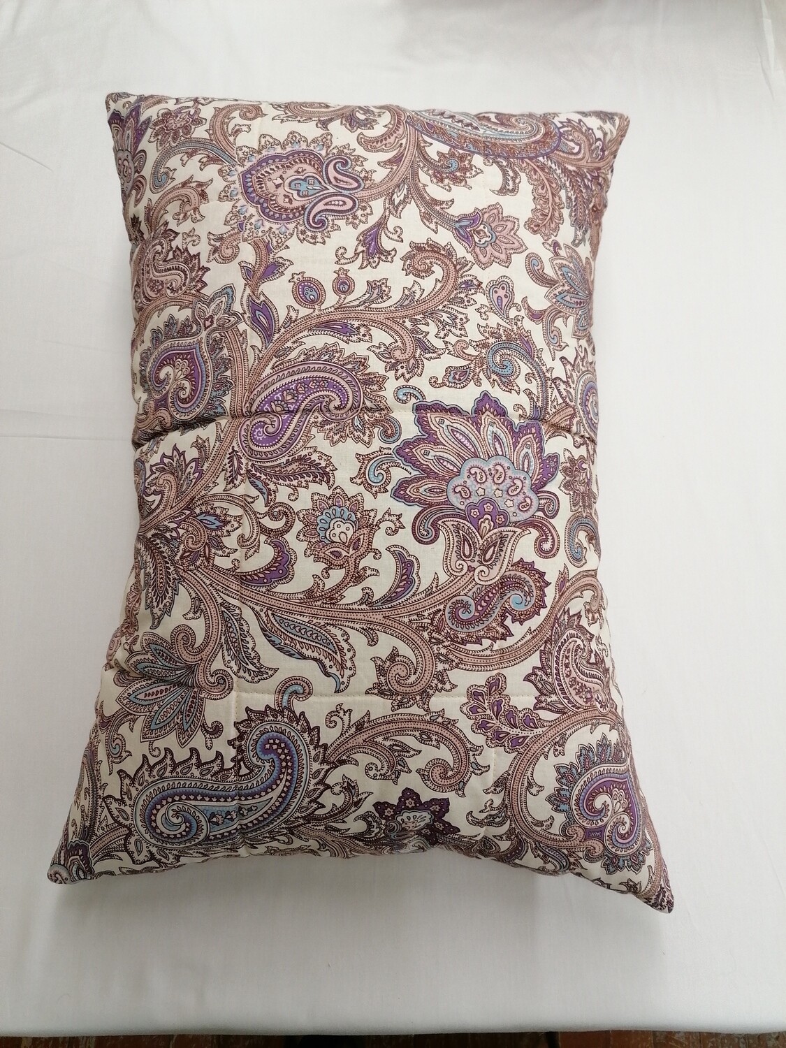 Hand made Merino wool filled pillow, Cotton (145gsm), quilted.