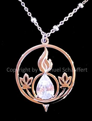 Luminara™ Anhänger 35mm mit Edelstahl-Kugel-Kette - im Schmuckkarton