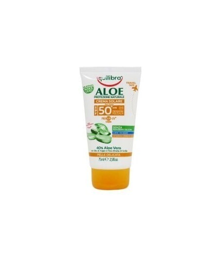 Protezione Solare - Equilibra Crema Solare Aloe - SPF 50 - Molto Alta Travel Size