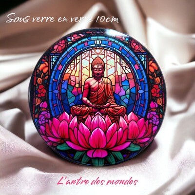 bouddha sur Lotus fushia