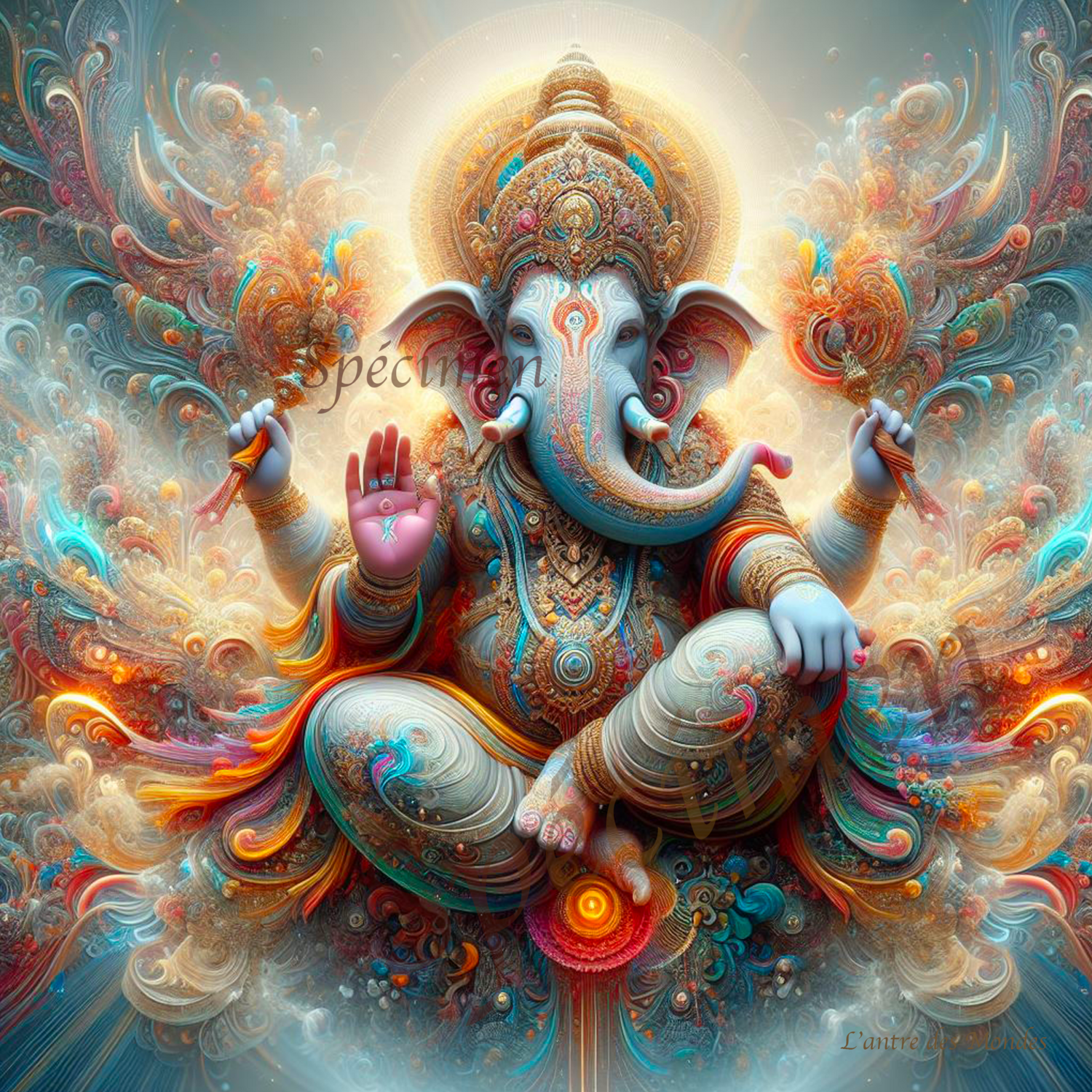 Ganesh fond crème