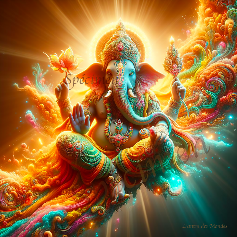 Ganesh vert d'eau