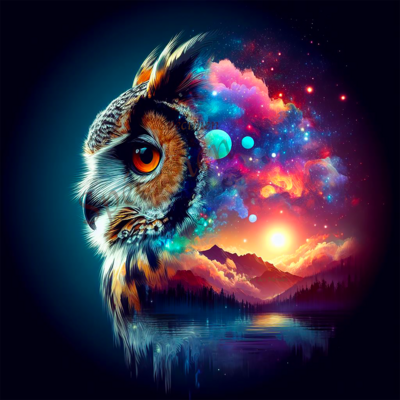 Hibou - regard aux mille couleurs