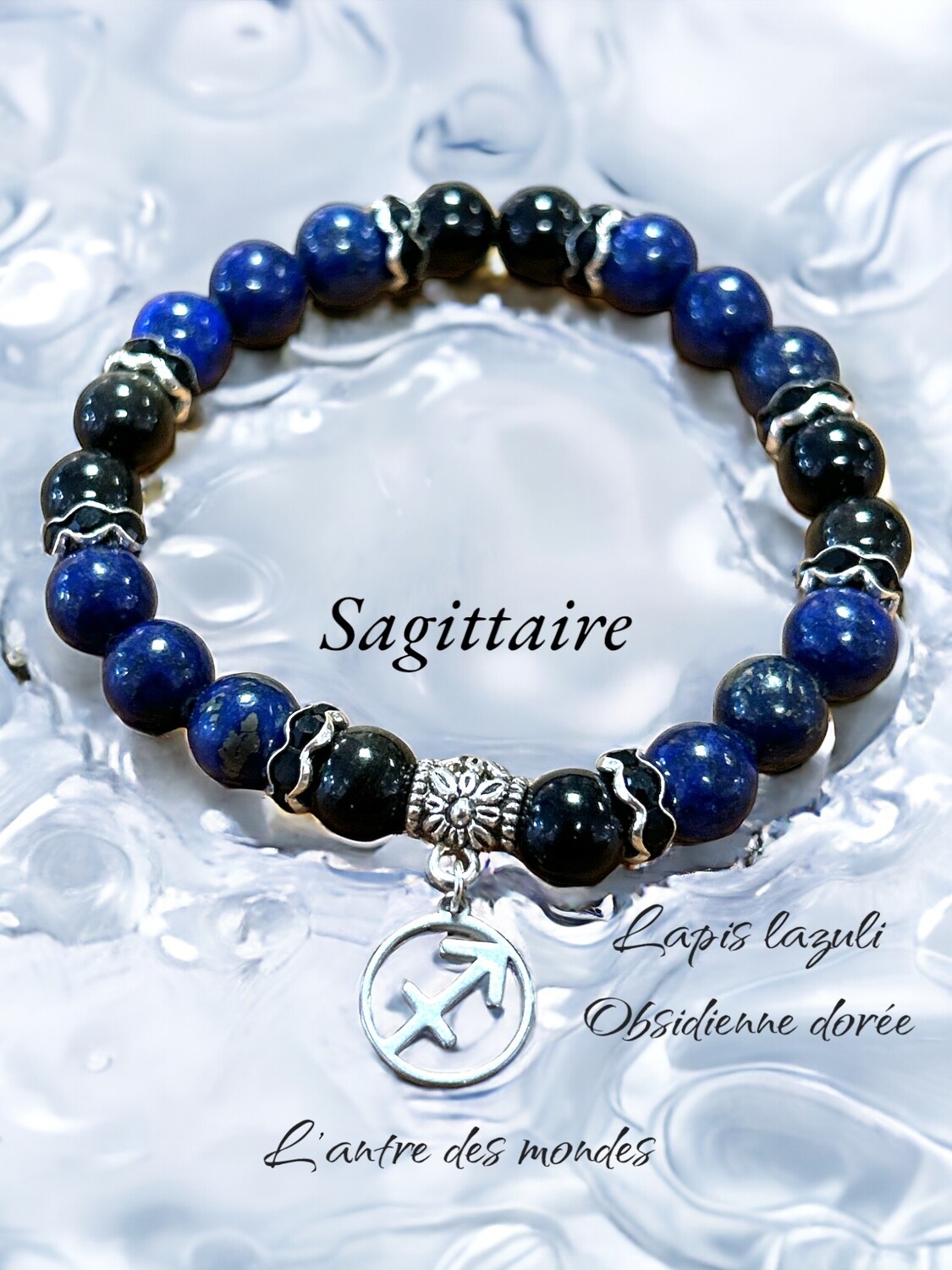 Bracelet pierres naturelles signe astrologique sagittaire