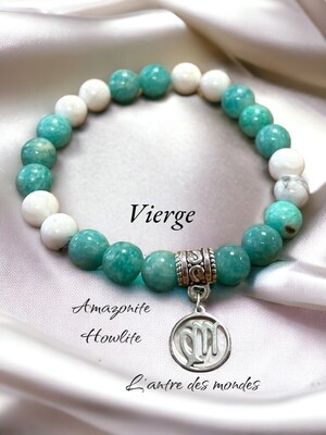 Bracelet en pierres naturelles signe astrologique vierge