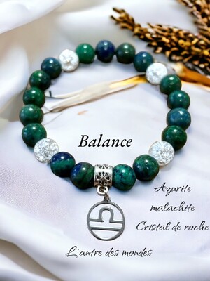 Bracelet en pierres naturelles signe astrologique Balance