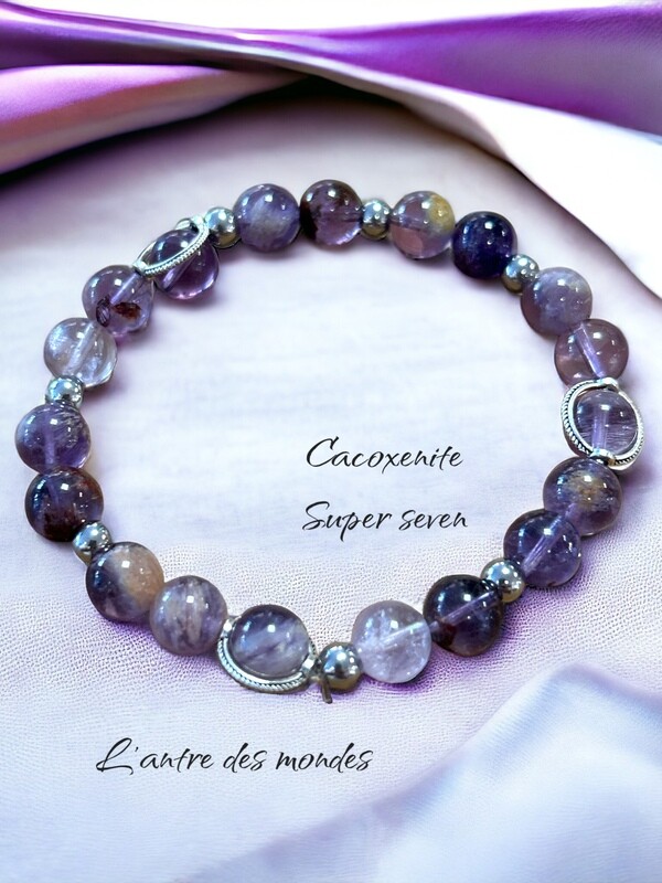 Bracelet protection super seven cacoxénite Bracelet protection super seven cacoxénite