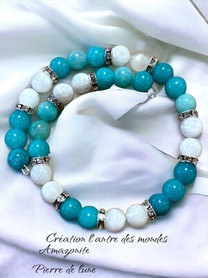 Bracelet en pierres naturelles onde de forme