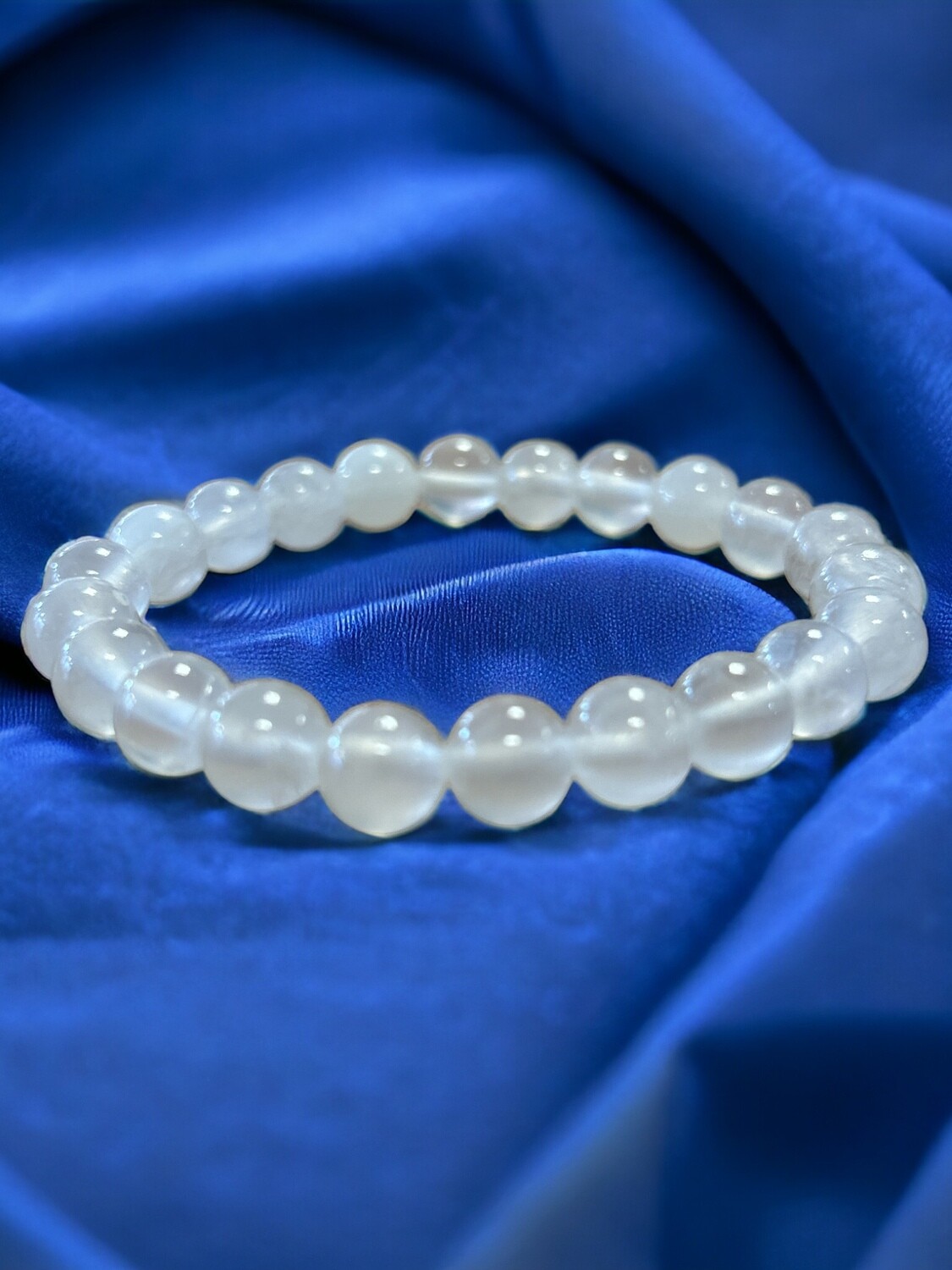 Bracelet  anti-stress et irritabilité jade blanc naturelle