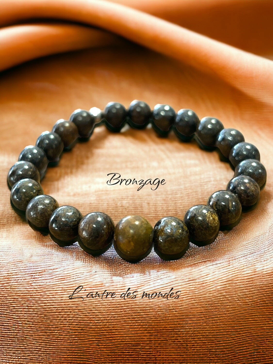 Bracelet optimisme, joie,paix  bronzite