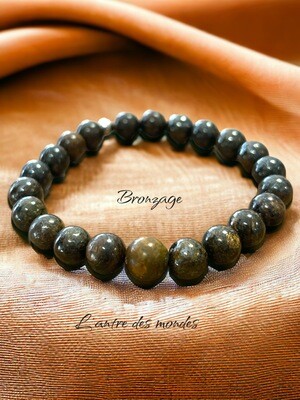 Bracelet optimisme, joie,paix bronzite Bracelet optimisme, joie,paix bronzite