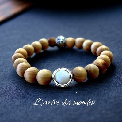 Bracelet Palo santo , 1 pierre baguée