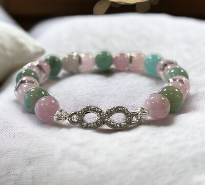 Bracelet kunzite - amazonite - infini Bracelet kunzite - amazonite - infini