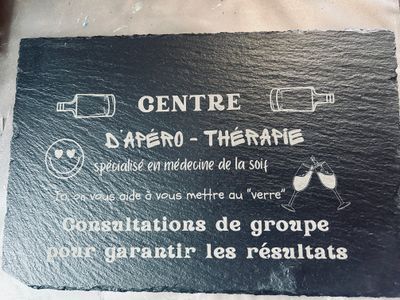 Ardoise apéritif centre d'apéro thérapie