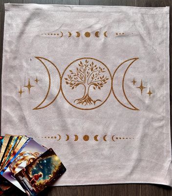 Tapis de tarot les 3 lunes et l’arbre de vie ( à personnaliser)