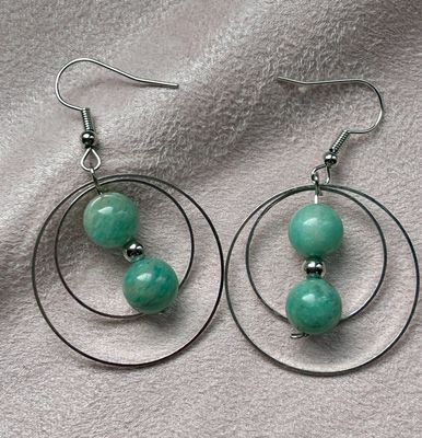 Pendentif et boucles d'oreilles - pierres au choix