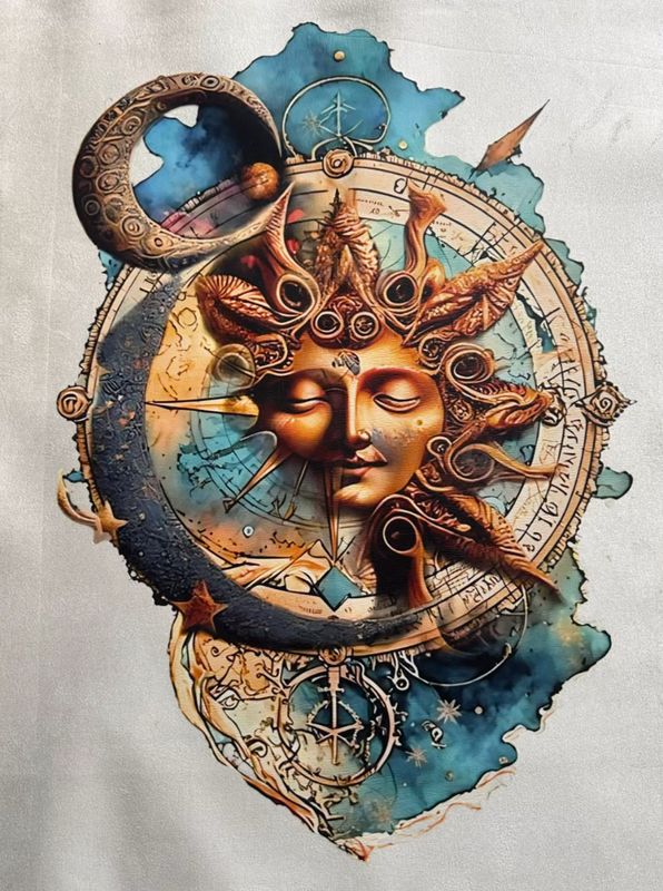 Tapis de tarot - oracle le soleil lunaire