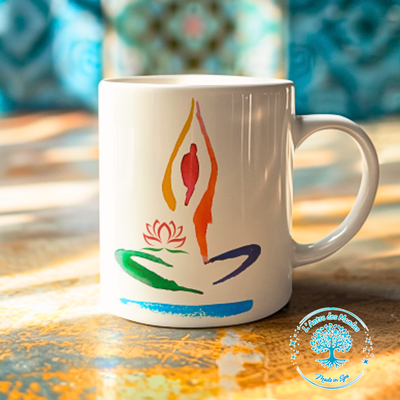 mug personnalisé yoga lotus
