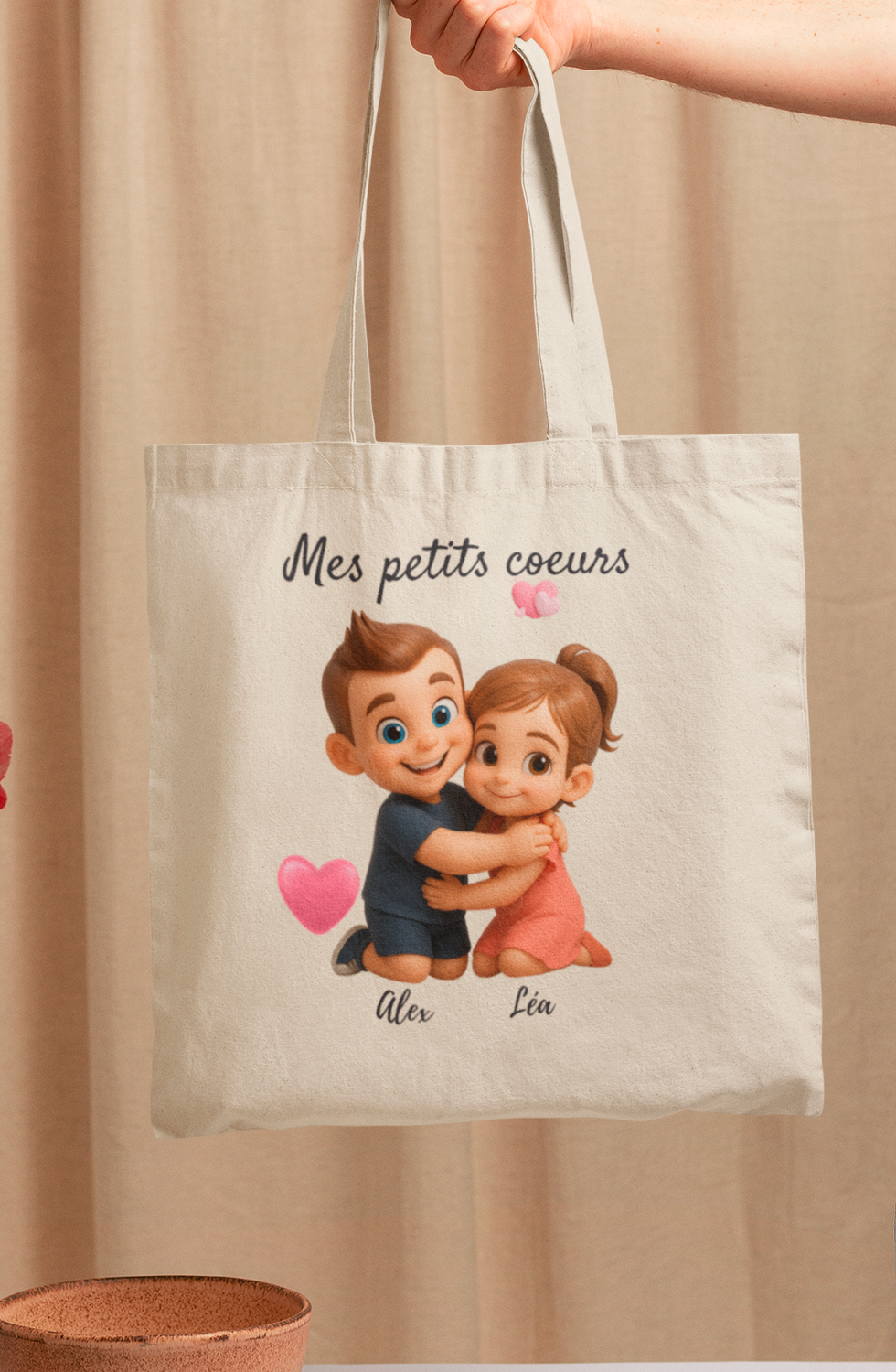 tote bag family cartoon