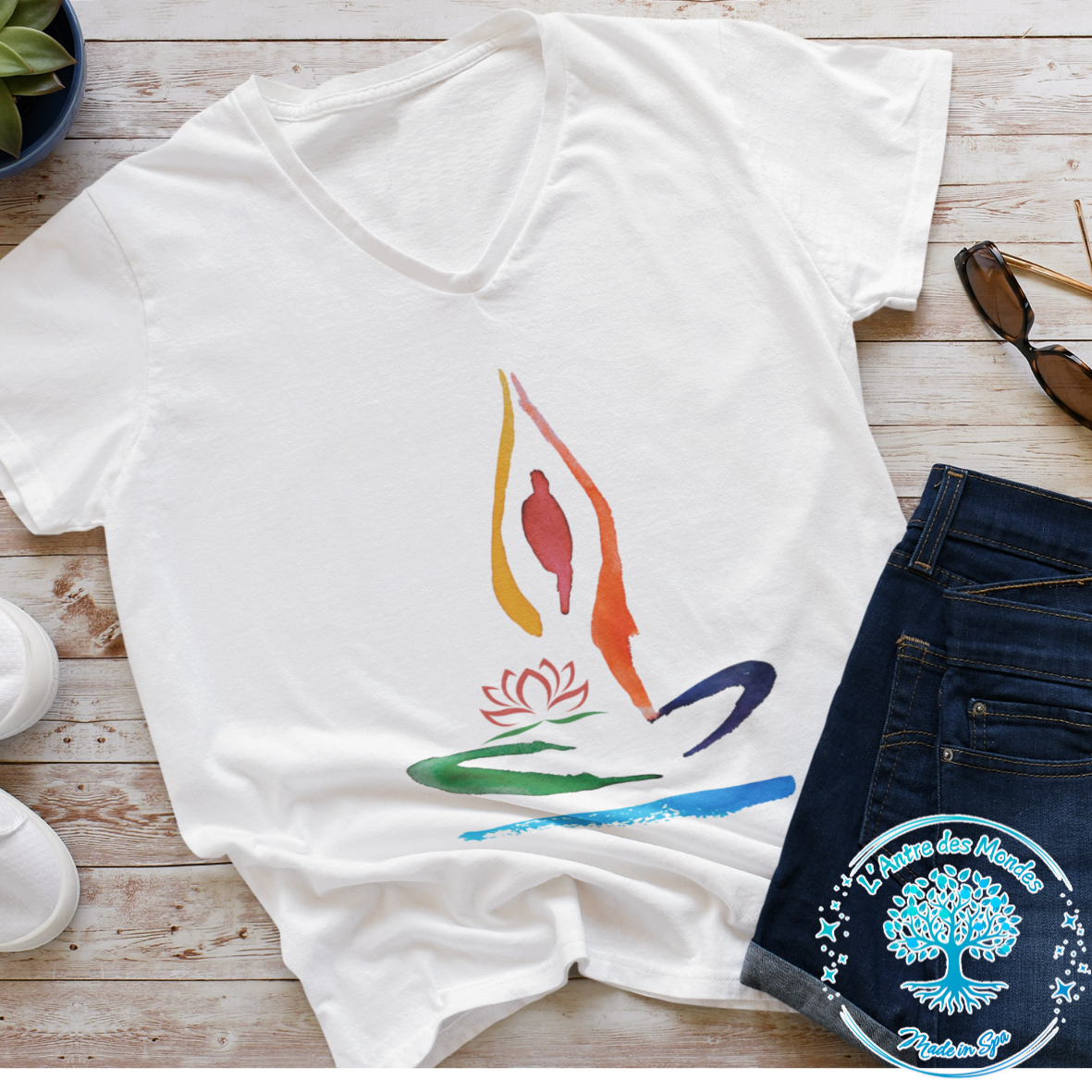 t-shirt-sweat personnalisé Yoga- lotus