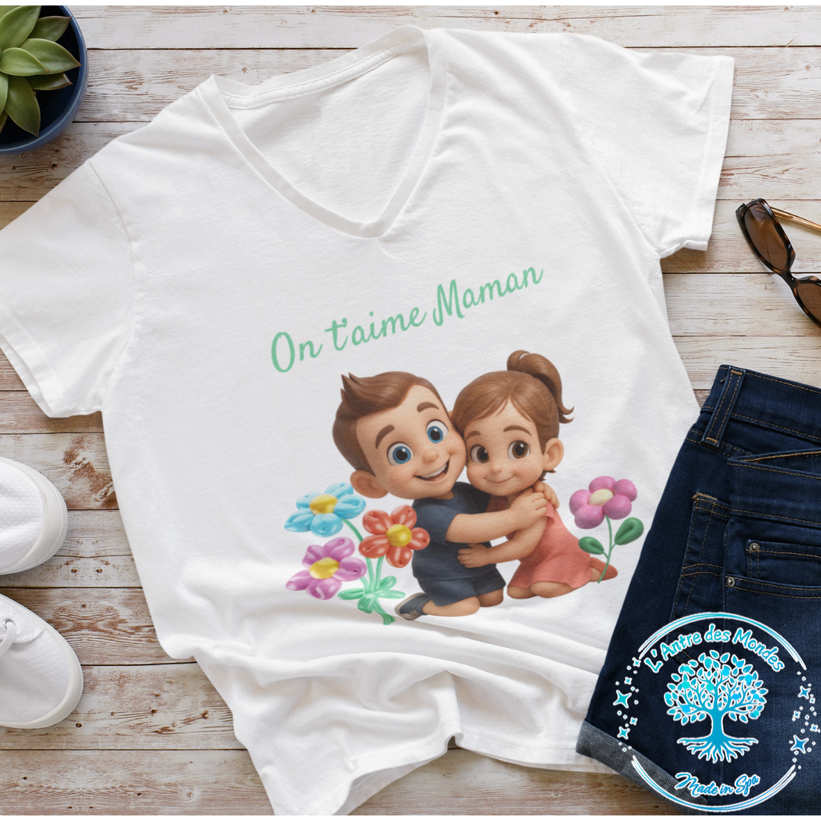 t-shirt personnalisé family cartoon