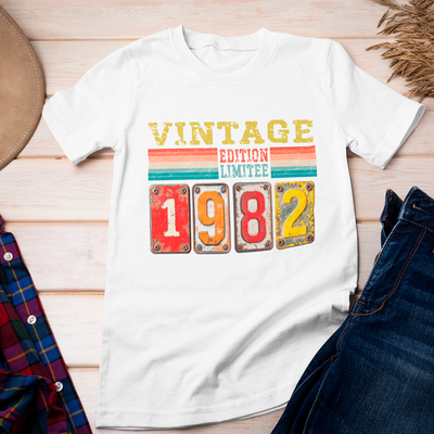 t-shirt ou sweat à personnaliser anniversaire vintage