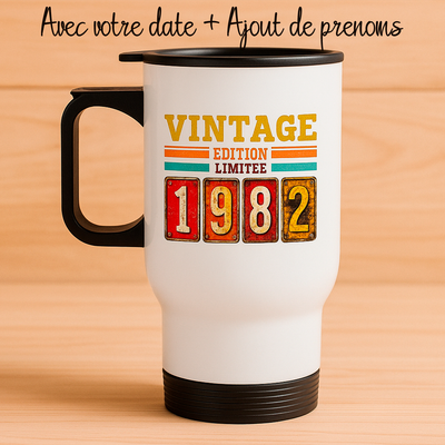 Mug à personnaliser - anniversaire vintage