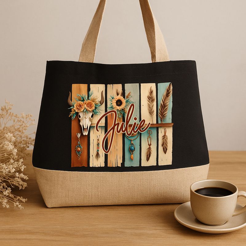 Sac en coton et jute à personnaliser