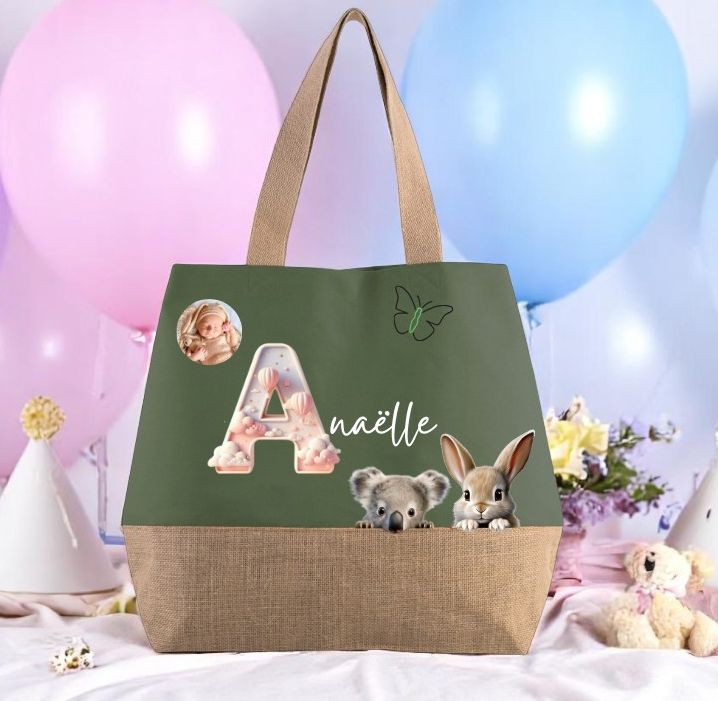 sac en coton et jute à personnaliser