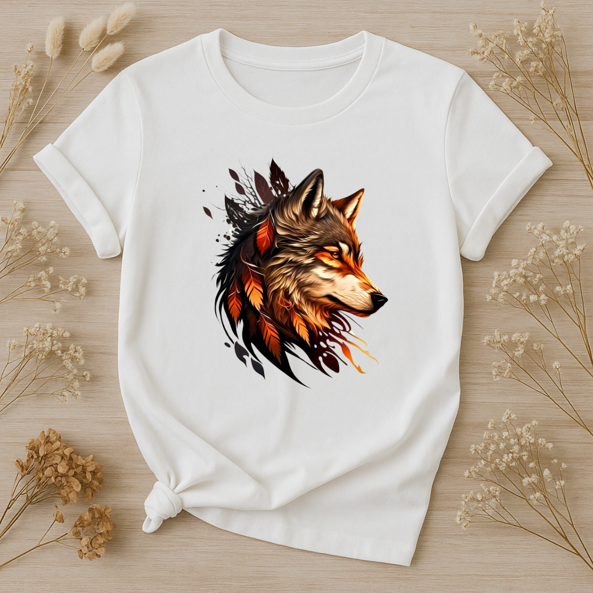 t-shirt ou sweat à personnaliser le loup rêveur
