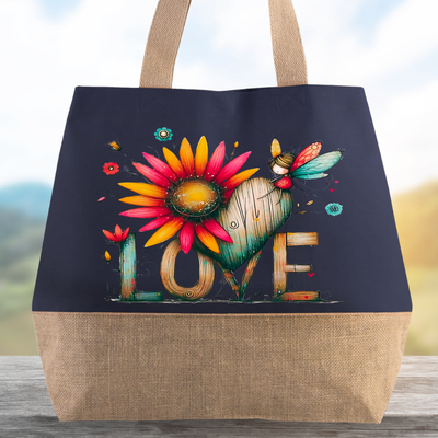 sac coton à personnaliser : love