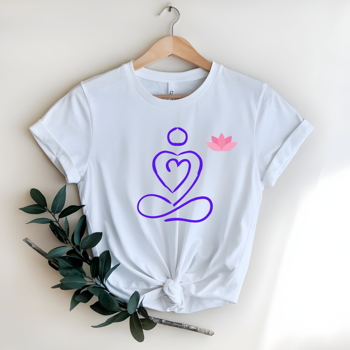 t-shirt ou sweat à personnaliser yoga-coeur-lotus
