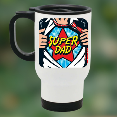 mug de voyage à personnaliser super dad