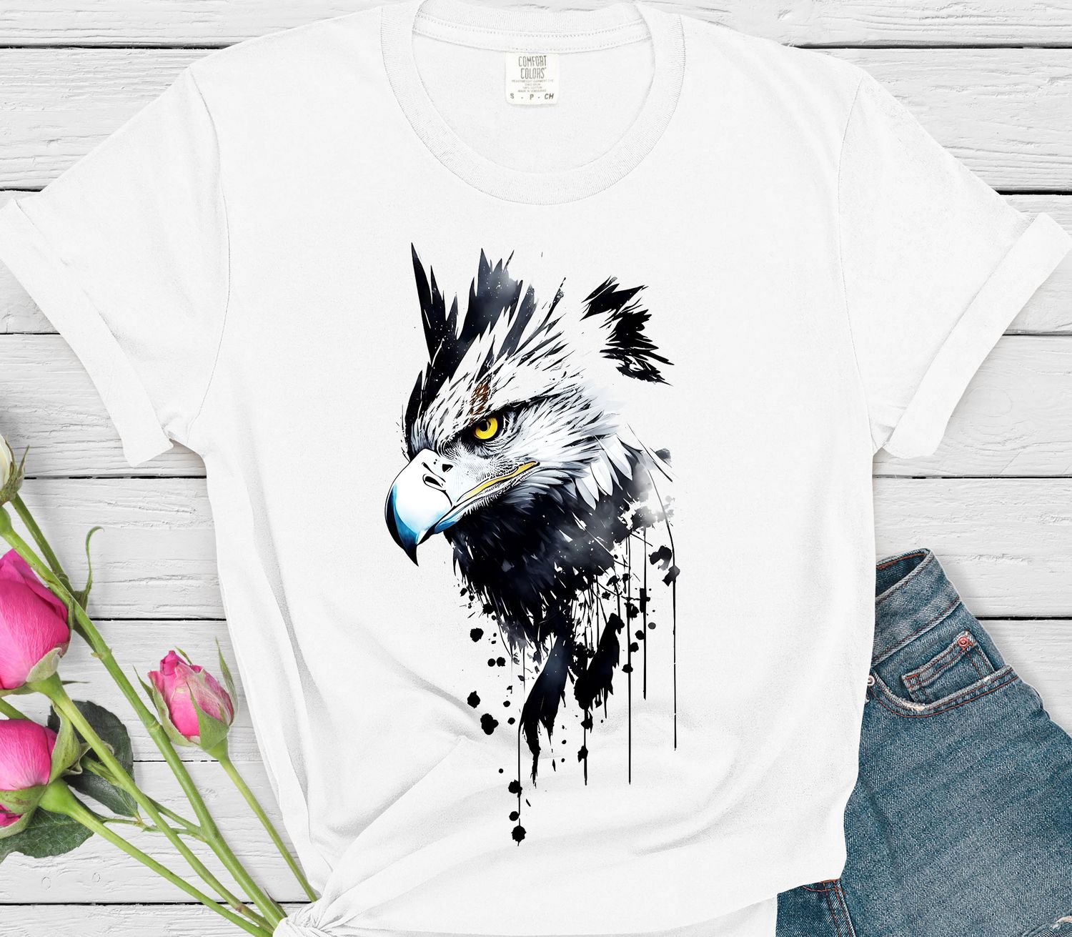 t-shirt ou sweat à personnaliser l'aigle noir