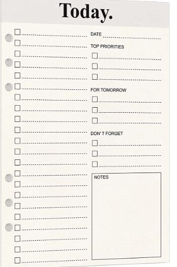 A5 &amp; A6 Planner Inserts