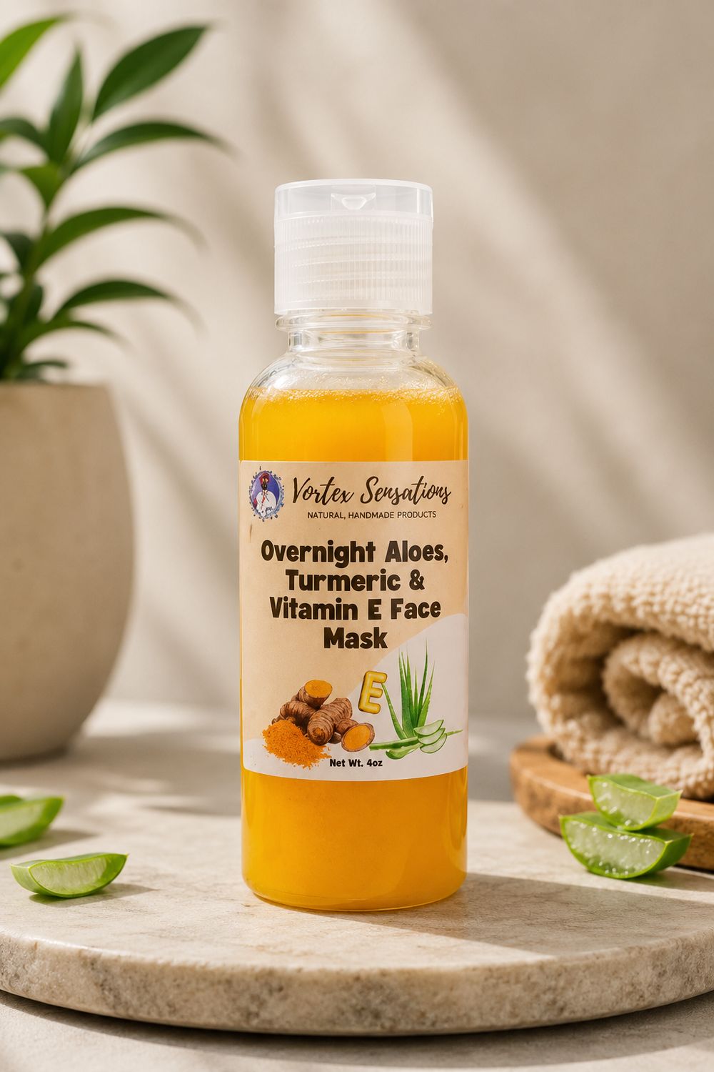 Overnight Aloes, Turmeric and Vitamin E Mask