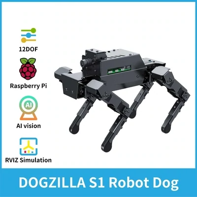 12DOF Desktop Metal Robot Dog Bionic DOGZILLA S1 with AI Vision Camera