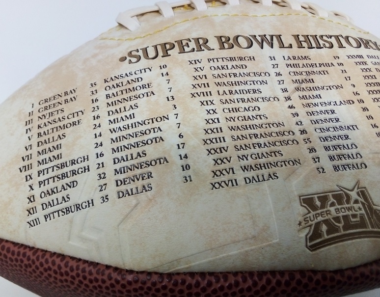 Pallone di Football Americano Super XLI Bowl History