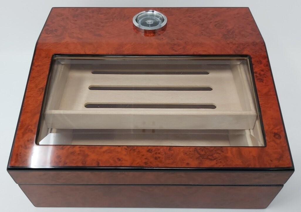 Scatola per Sigari Humidor Vetro 60 Sigari