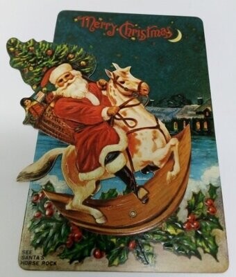 Cartolina Postale Babbo Natale con Movimento
