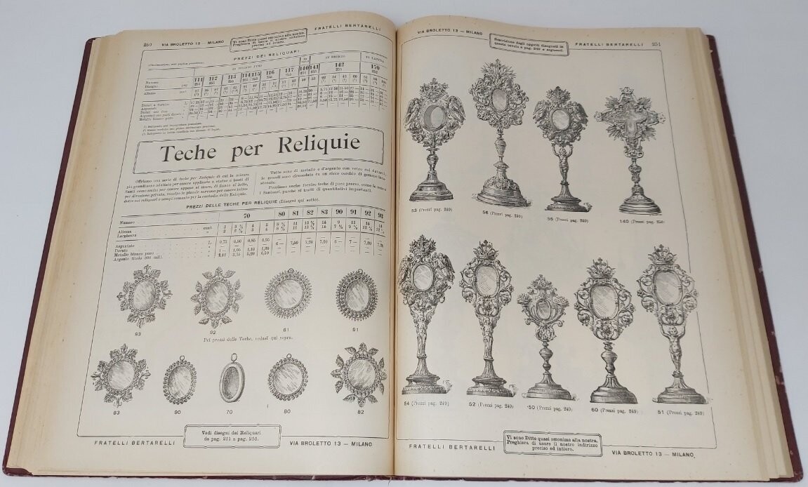 Libro Catalogo Fratelli Bertarelli FORNITURE GENERALI PER CHIESE