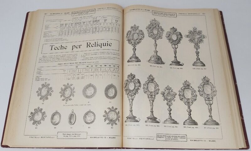Libro Catalogo Fratelli Bertarelli FORNITURE GENERALI PER CHIESE