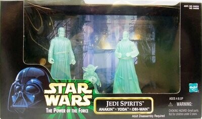 Set 3 Pupazzi Star Wars Jedi Spirits Anakin Yoda Obi-Wan