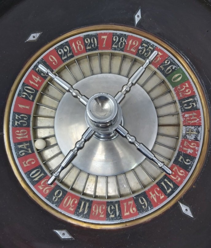 Antica Roulette Legno Diametro cm 55 Primi ‘900