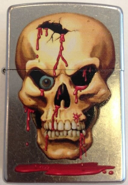 Accendino Zippo Teschio Skull Blood