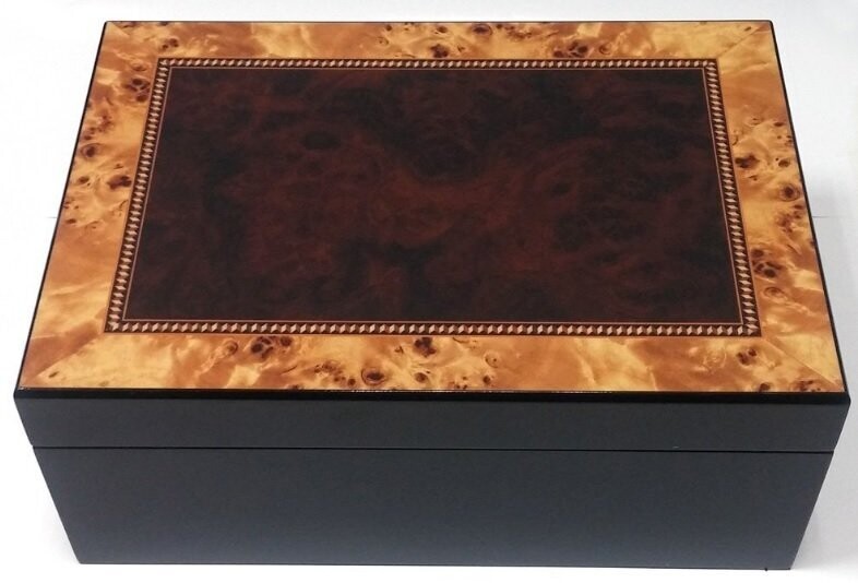 Humidor Scatola Portasigari Intarsiata Olmo