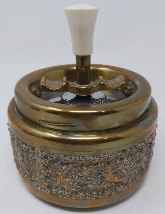 Parure Coppia Set Fumo Portasigarette e Posacenere Vintage in ottone  Anni ’60 Germany