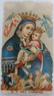 Santino Orazione Beata Vergine del Carmine 1906 (originale)