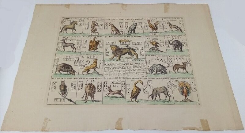 Il Nuovo Gioco de li Animali XIX° secolo (RARISSIMO)